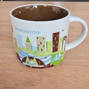 Edmonton Cityscape Mug - Brown and White